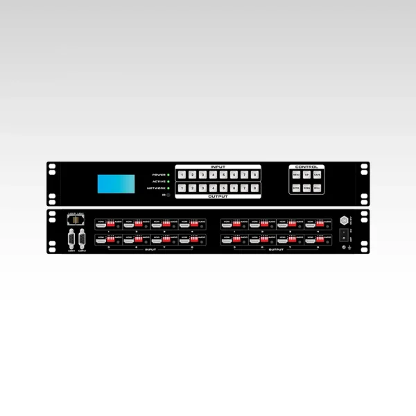 8x8 4K60 HDR HDMI2.0 Matrix Switcher with WEB GUI, APP control