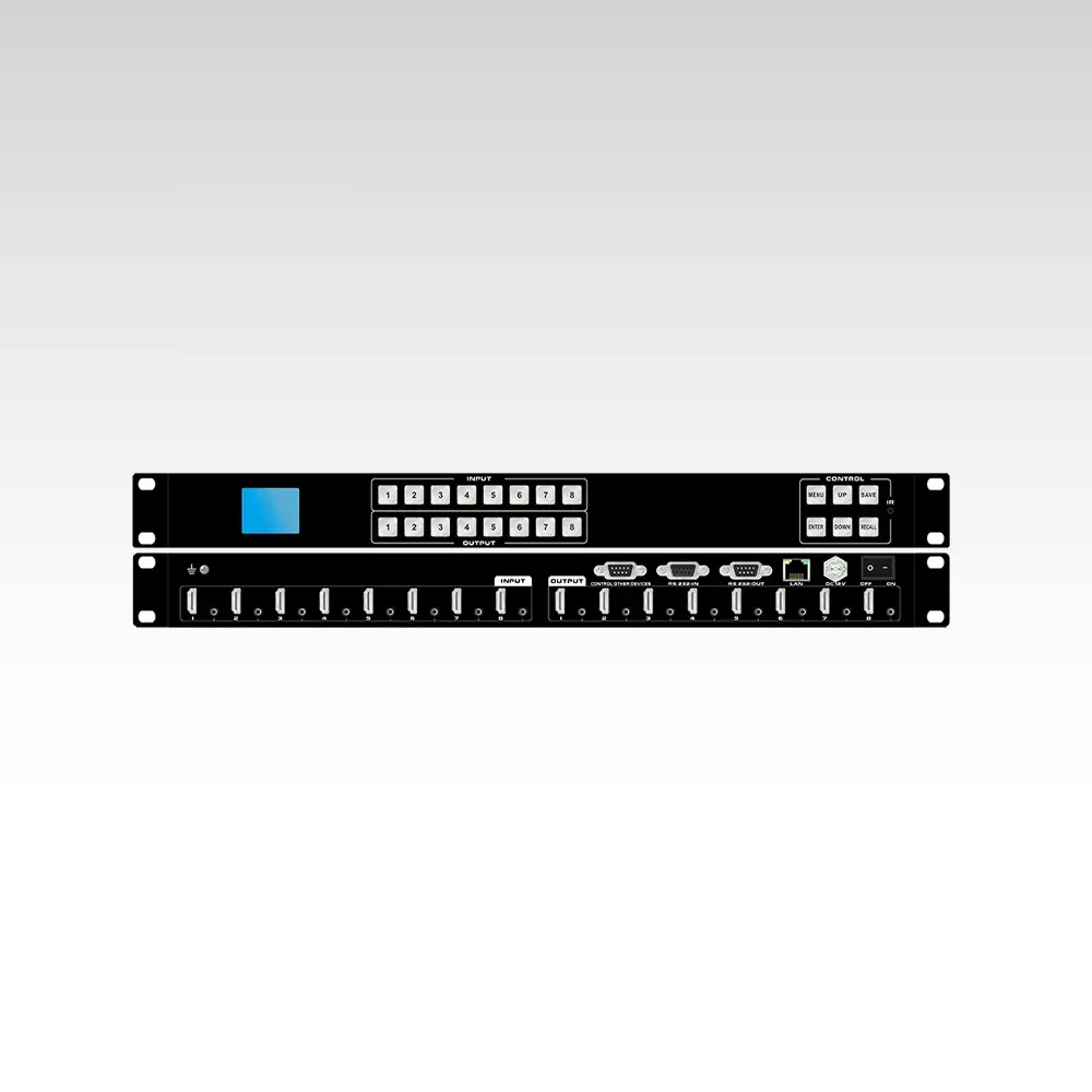 SMS-MANAGER-800M-1080P series 4x4, 8x8 HDMI Matrix Switcher with Seamless switching and TV Wall function