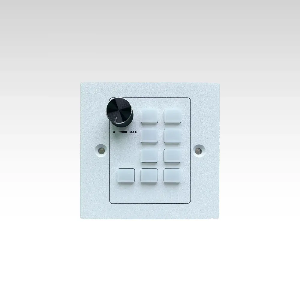 Teclado de controle de programação de 9 botões com botão, trava e função PoE